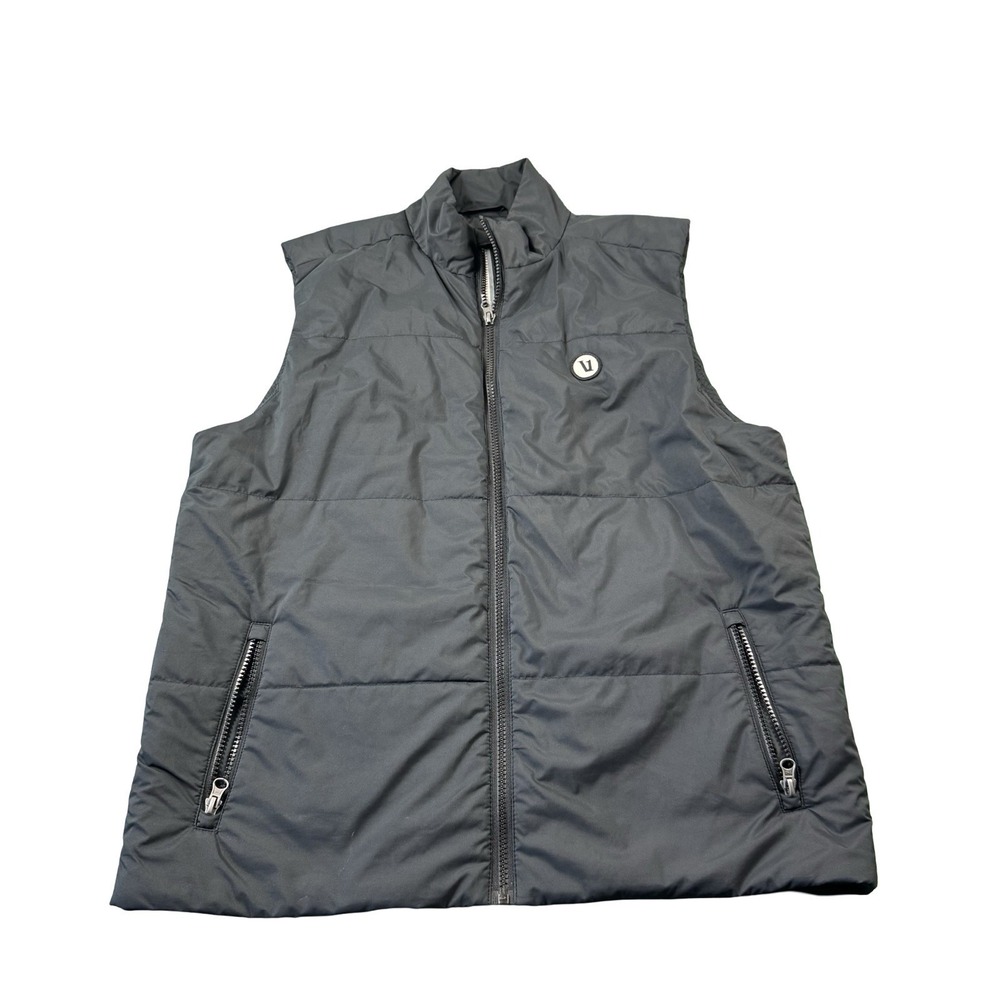 Vuori Echo Insulated Puffer Vest Men's Medium Black Full Zip Primaloft V538